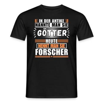 Les dieux dans l’Antiquité. Les chercheurs d’aujourd’hui - T-shirt homme - noir - Devant - AI Model Male 178 light (178cm)