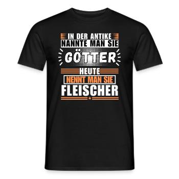 Götter in der Antike. Heute Fleischer - Männer T-Shirt - Schwarz - Vorne - AI Model Male 178 light (178cm)