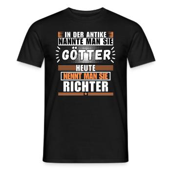 Gods in Antiquity. Today Judge - Men's T-Shirt - black - Front - AI Model Male 178 light (178cm)