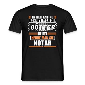 Gods in Antiquity. Today notary - Men's T-Shirt - black - Front - AI Model Male 178 light (178cm)