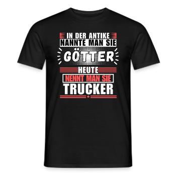 Götter in der Antike. Heute Trucker - Männer T-Shirt - Schwarz - Vorne - AI Model Male 178 light (178cm)