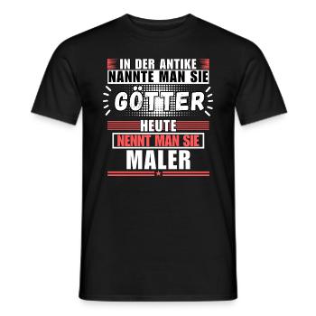 Les dieux dans l’Antiquité. Aujourd’hui peintre - T-shirt homme - noir - Devant - AI Model Male 178 light (178cm)
