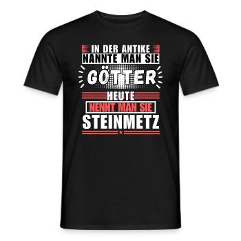 Gods in Antiquity. Today a stonemason - Men's T-Shirt - black - Front - AI Model Male 178 light (178cm)
