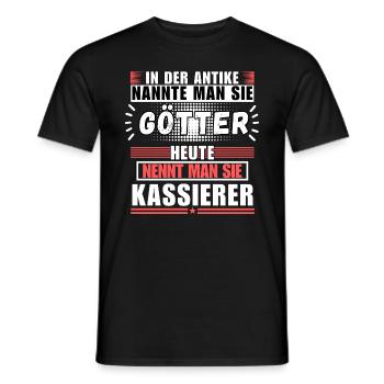 Götter in der Antike. Heute Kassierer - Männer T-Shirt - Schwarz - Vorne - AI Model Male 178 light (178cm)
