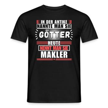 Les dieux dans l’Antiquité. Le courtier d’aujourd’hui - T-shirt homme - noir - Devant - AI Model Male 178 light (178cm)