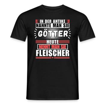 Götter in der Antike. Heute Fleischer - Männer T-Shirt - Schwarz - Vorne - AI Model Male 178 light (178cm)