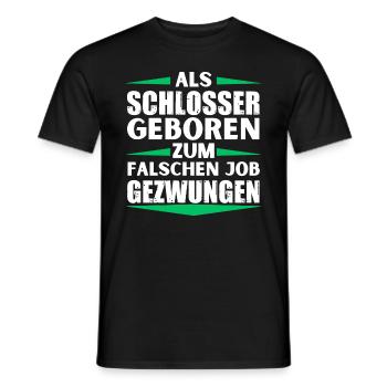 Schlosser im falschen Job gelandet - Männer T-Shirt - Schwarz - Vorne - AI Model Male 178 light (178cm)