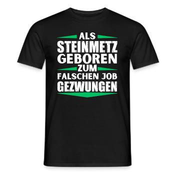 Steinmetz im falschen Job gelandet - Männer T-Shirt - Schwarz - Vorne - AI Model Male 178 light (178cm)