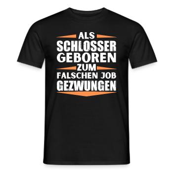 Schlosser im falschen Job gelandet - Männer T-Shirt - Schwarz - Vorne - AI Model Male 178 light (178cm)