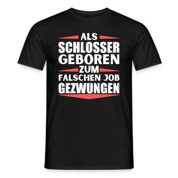 Schlosser im falschen Job gelandet - Männer T-Shirt - Schwarz - Vorne - AI Model Male 178 light (178cm)