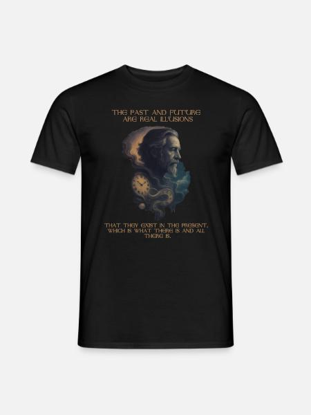 Alan Watts Time Quote Art - Men's T-Shirt - black