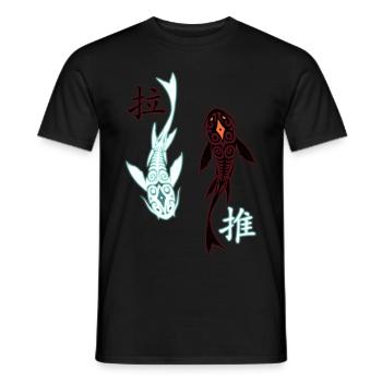 Avatar - Tui & La / Raava-Vaatu - color - Men's T-Shirt - black - Front - AI Model Male 178 light (178cm)