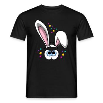 Easter with Funny Eyes Easter - Men's T-Shirt - black - Front - AI Model Male 178 light (178cm)