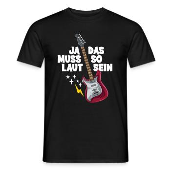 Guitare Oui, ça doit être si bruyant guitariste - T-shirt homme - noir - Devant - AI Model Male 178 light (178cm)