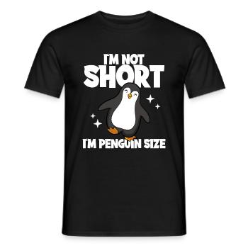 I'm Not Short I'm Penguin Size - Männer T-Shirt - Schwarz - Vorne - AI Model Male 178 light (178cm)