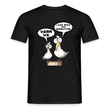 Sommer Sonne Möwe - lustig witzig - Männer T-Shirt - Schwarz - Vorne - AI Model Male 178 light (178cm)