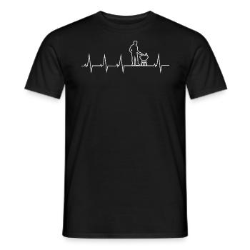 Barbecue - Grillmeister - Heartbeat - Men's T-Shirt - black - Front - AI Model Male 178 light (178cm)
