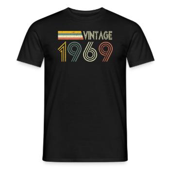 Geboren 1969 Geschenkidee - Männer T-Shirt - Schwarz - Vorne - AI Model Male 178 light (178cm)