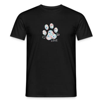 Animal love, dog - Men's T-Shirt - black - Front - AI Model Male 178 light (178cm)