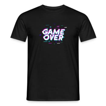 game over, enseigne au néon - T-shirt homme - noir - Devant - AI Model Male 178 light (178cm)