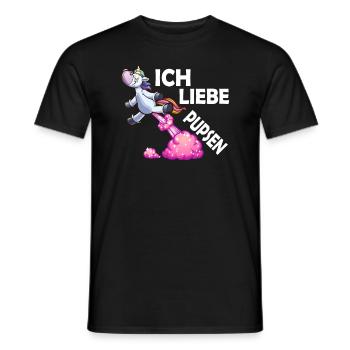 Ich Liebe Pupsen Furzen Lustige Sprüche Geschenk - Männer T-Shirt - Schwarz - Vorne - AI Model Male 178 light (178cm)