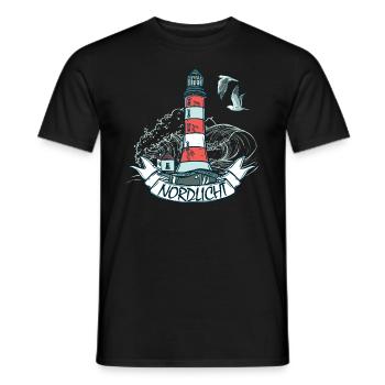 Nordlicht Moin Norddeutsch Norden Möwen Geschenk - Männer T-Shirt - Schwarz - Vorne - AI Model Male 178 light (178cm)