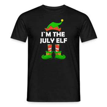 I'm The July Elf Christmas In July - Männer T-Shirt - Schwarz - Vorne - AI Model Male 178 light (178cm)