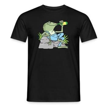 Cottagecore Frog Moonshiner Fairycore - Men's T-Shirt - black - Front - AI Model Male 178 light (178cm)