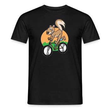 Écureuil Vélo Chipmunk - T-shirt homme - noir - Devant - AI Model Male 178 light (178cm)