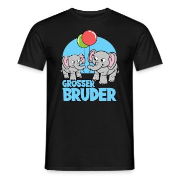 Großer Bruder Elefanten - Männer T-Shirt - Schwarz - Vorne - AI Model Male 178 light (178cm)