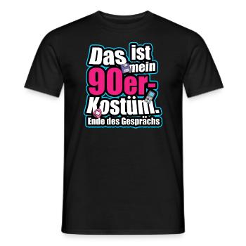 This is my 90s costume retro theme party - Men's T-Shirt - black - Front - AI Model Male 178 light (178cm)