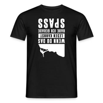 Wenn Du Das Lesen Kannst Habe Ich Spaß Bouldern - Männer T-Shirt - Schwarz - Vorne - AI Model Male 178 light (178cm)