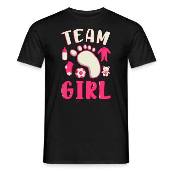 Team Girl Babyparty - Männer T-Shirt - Schwarz - Vorne - AI Model Male 178 light (178cm)