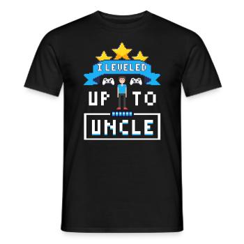 I Leveled Up To Uncle Gender Reveal Gamer - Männer T-Shirt - Schwarz - Vorne - AI Model Male 178 light (178cm)