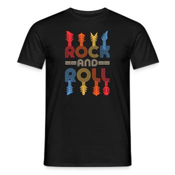 Rock And Roll Guitar Music Guitar Player - Men's T-Shirt - black - Front - AI Model Male 178 light (178cm)
