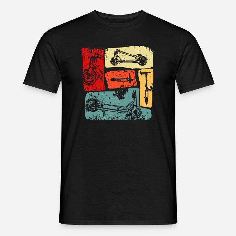 E-Scooter Stunt Scooter Roller - Männer T-Shirt - Schwarz