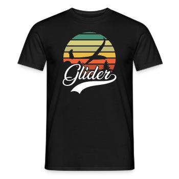 Glider Gliding - Men's T-Shirt - black - Front - AI Model Male 178 light (178cm)