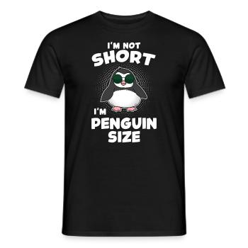 I'm Not Short I'm Penguin Size - Männer T-Shirt - Schwarz - Vorne - AI Model Male 178 light (178cm)