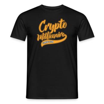 Bitcoin Millionaire Cryptocurrency Crypto - T-shirt homme - noir - Devant - AI Model Male 178 light (178cm)
