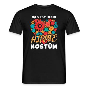 Das Ist Mein Hippie Kostüm Flower Power Mottoparty - Männer T-Shirt - Schwarz - Vorne - AI Model Male 178 light (178cm)