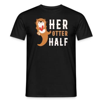 Her Otter Half - Men's T-Shirt - black - Front - AI Model Male 178 light (178cm)