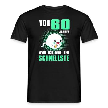 Vor 60 Jahren War Ich Mal Der Schnellste - Männer T-Shirt - Schwarz - Vorne - AI Model Male 178 light (178cm)