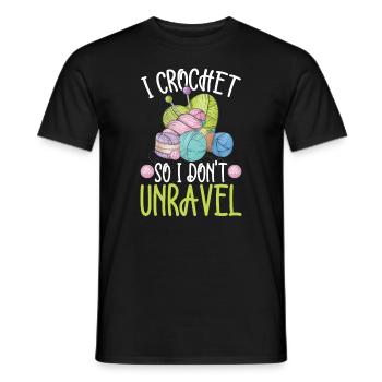 I Crochet So I Don t Unravel, Yarn Crocheting - T-shirt homme - noir - Devant - AI Model Male 178 light (178cm)