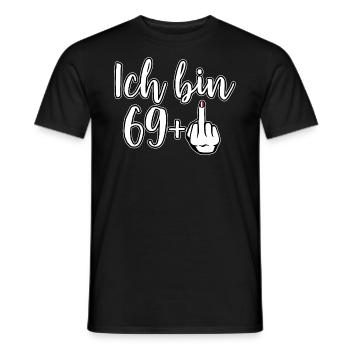 Ich bin 69 Plus 1 Mittelfinger 70. Geburtstag - Männer T-Shirt - Schwarz - Vorne - AI Model Male 178 light (178cm)