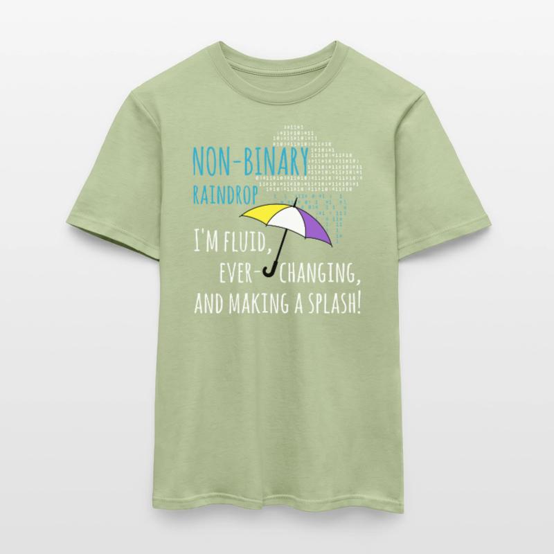 Non-binary raindrops non-binary PRIDE LGBT Men's T-Shirt