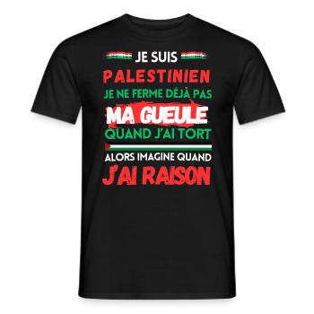 JE SUIS PALESTINIEN - T-shirt homme - noir - Devant - AI Model Male 178 light (178cm)