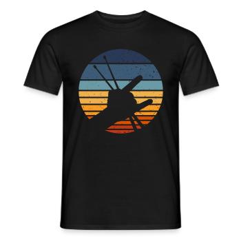 Tambour rétro Drumstick Drummer - T-shirt homme - noir - Devant - AI Model Male 178 light (178cm)