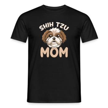 Shih Tzu Mom - Funny Cute Dog Owner Mommy Gift - Men's T-Shirt - black - Front - AI Model Male 178 light (178cm)
