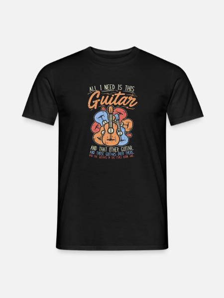 Lustiges Gitarrist-Gitarrist-Musik-Sucht-Geschenk - Männer T-Shirt - Schwarz