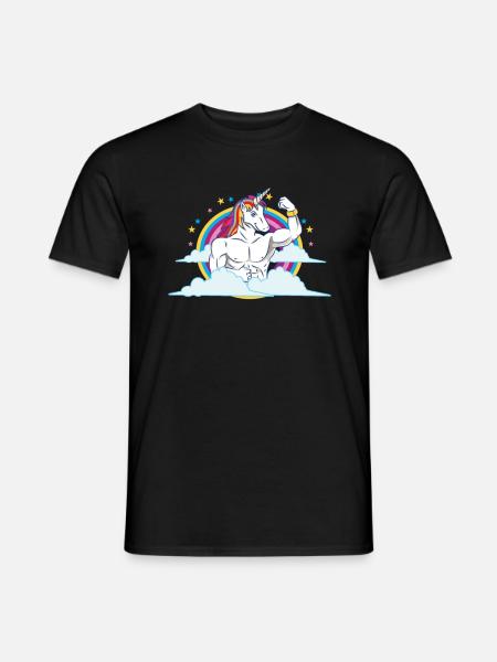 Unicorn Muscles - Funny Fitness Gym Rainbow Gift - Men's T-Shirt - black